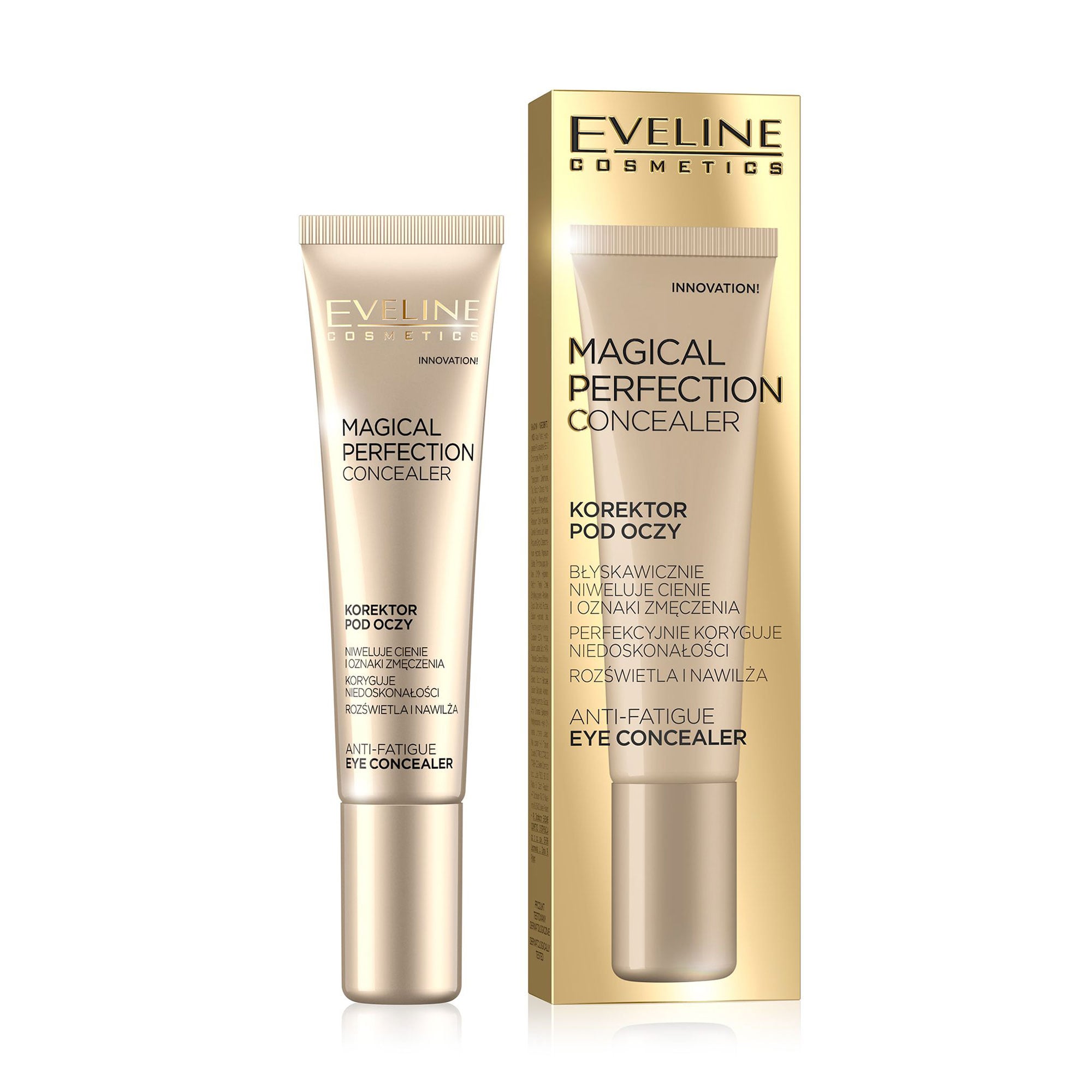 Консилер для шкіри навколо очей Eveline Cosmetics Magical Perfection Concealer Anti-Fatigue Eye Concealer, 01 Light, 15 мл
